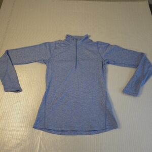 Nike Dri-Fit Women's 1/4 Zip Running Top Shirt Thumbholes Size Small Blue